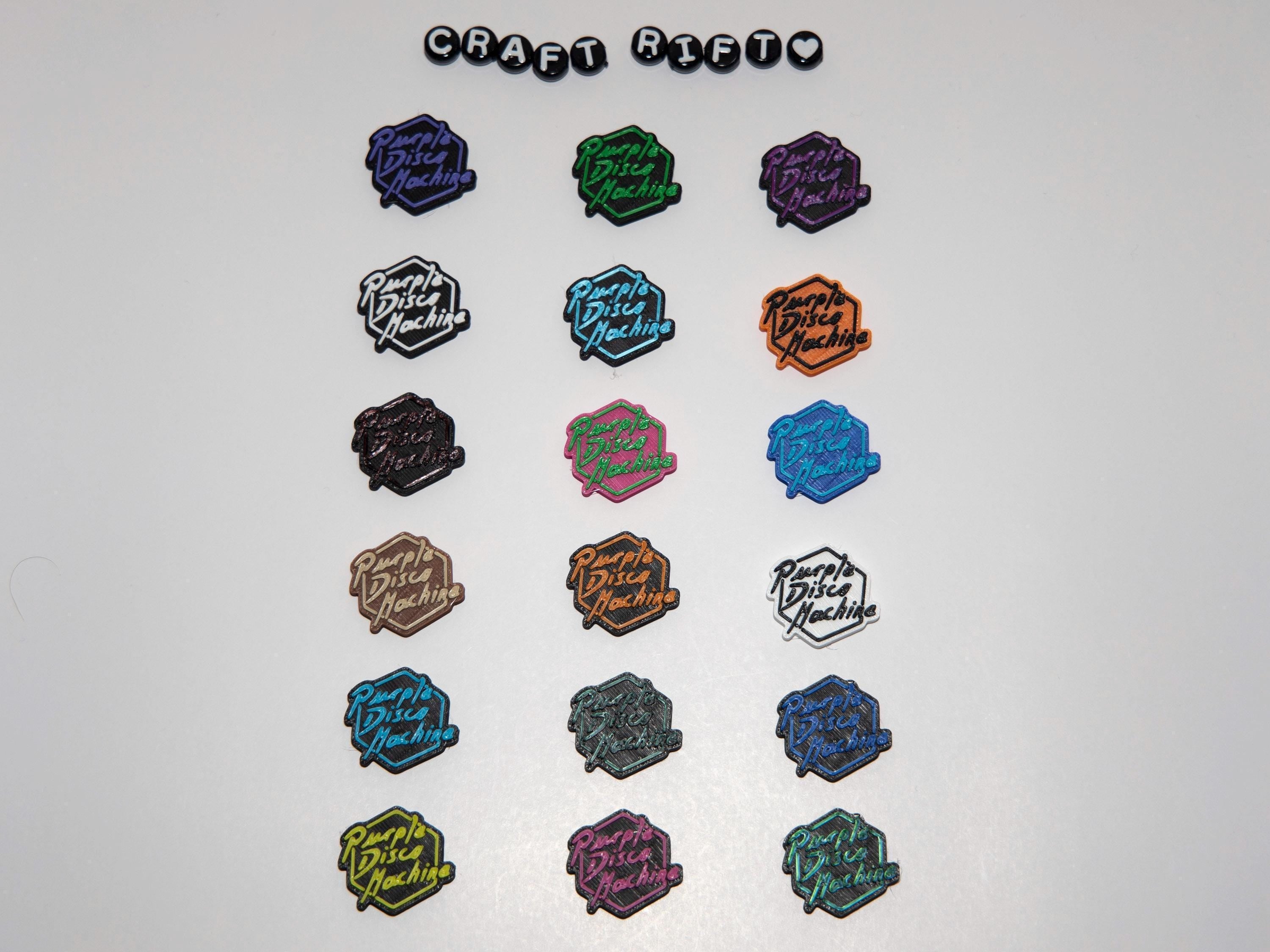Purple Disco Machine Inspired Kandi Charms