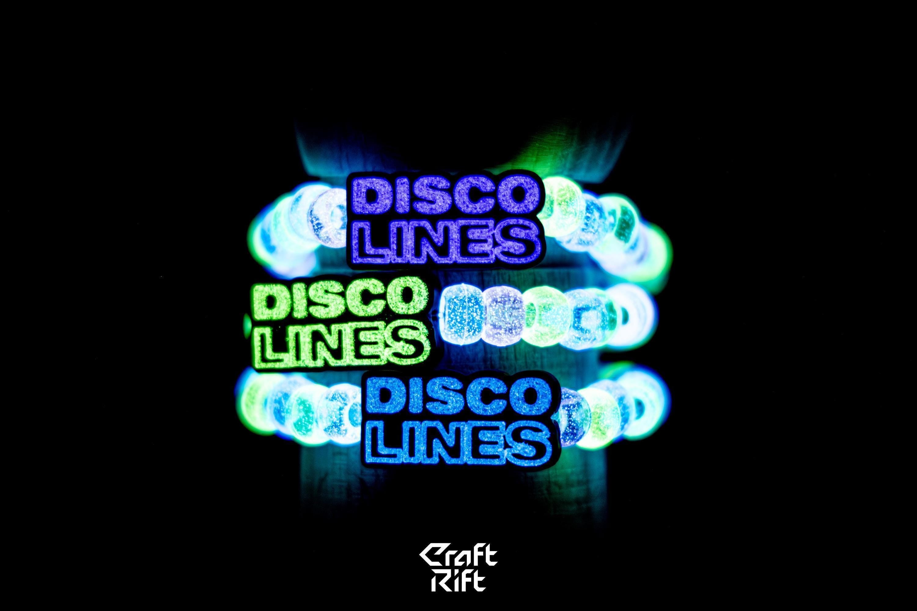 Disco Lines Inspired Kandi Charms