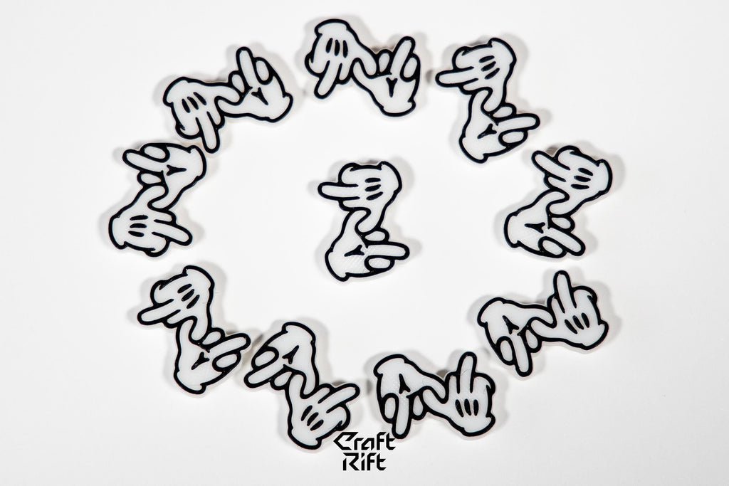 Zeds Dead Middle Finger Inspired Kandi Charms