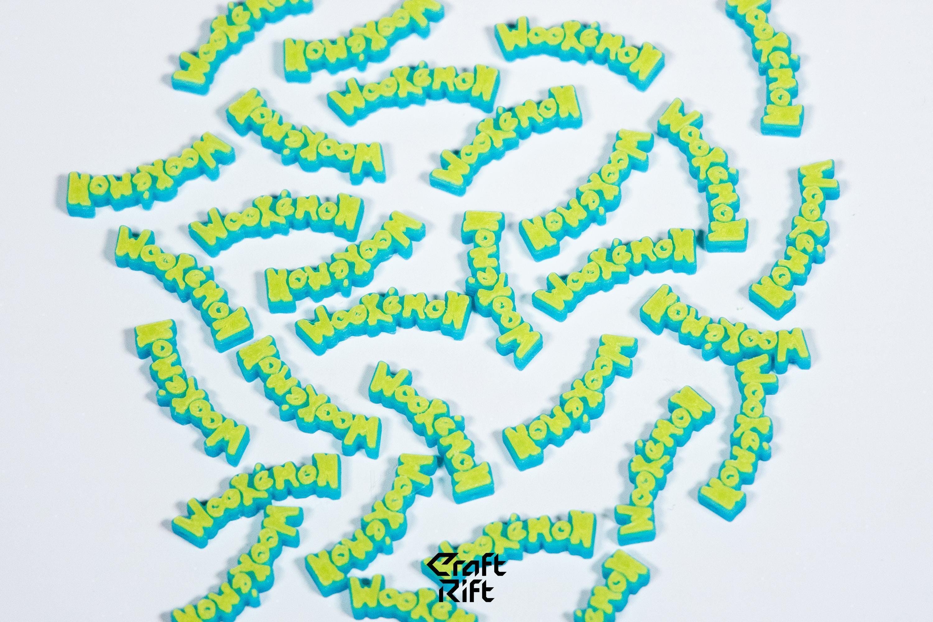 Wookemon Inspired Glow In the Dark Kandi Charms