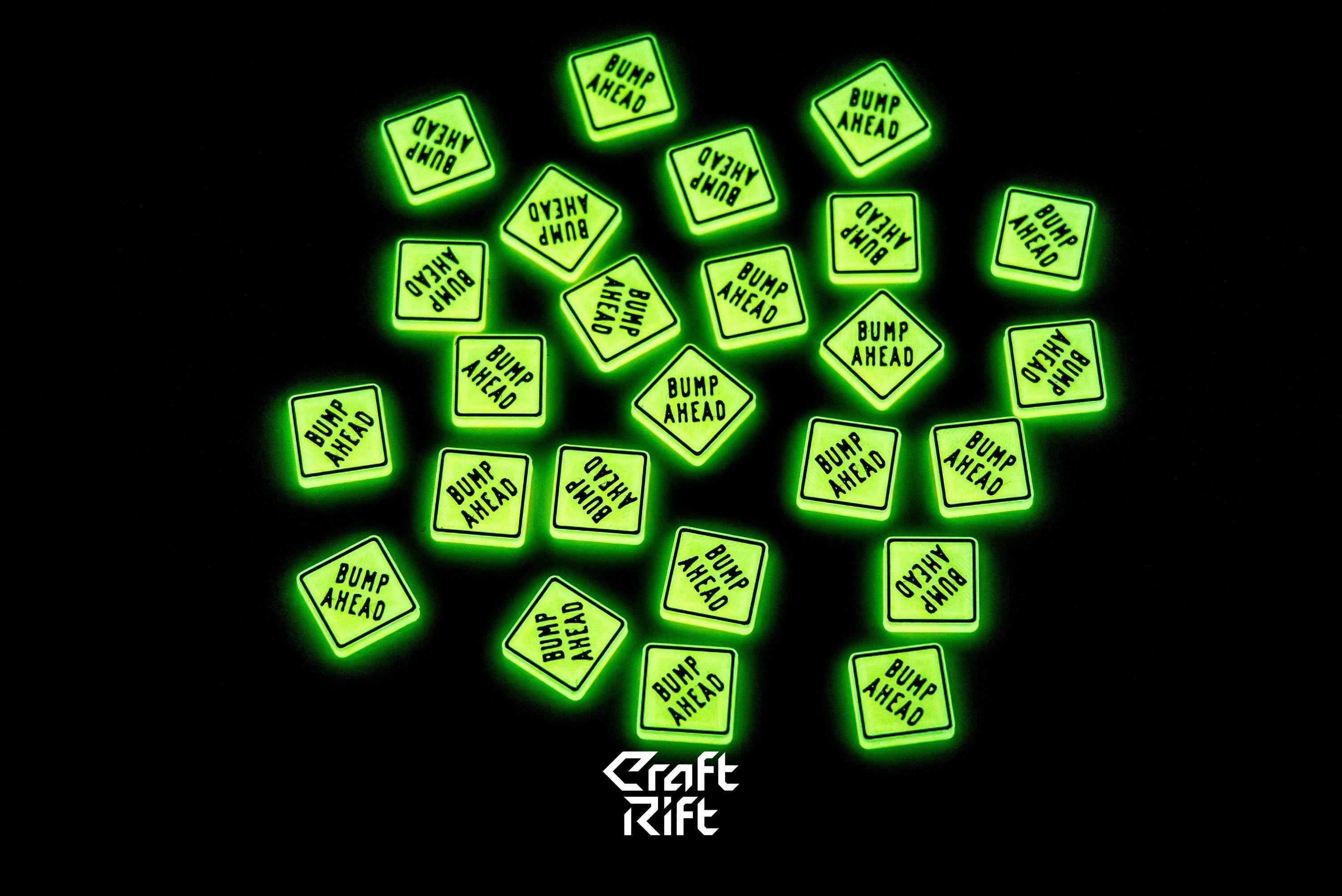 Bump Ahead Glow in the Dark Kandi Charms
