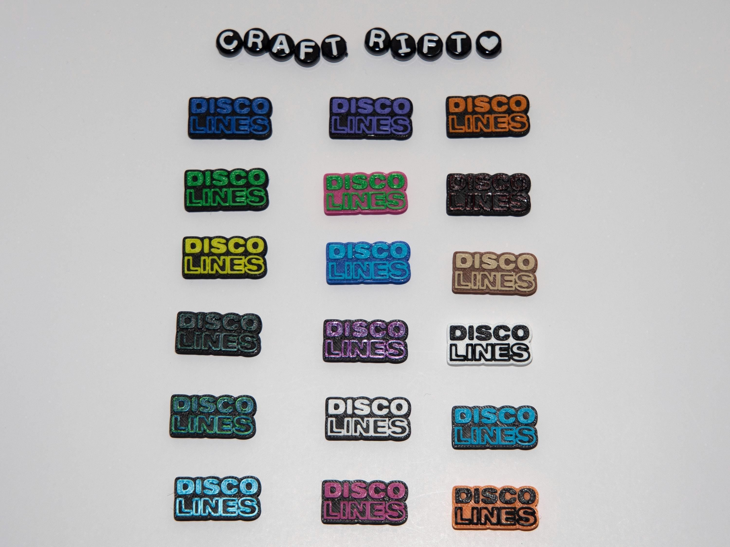 Disco Lines Inspired Kandi Charms
